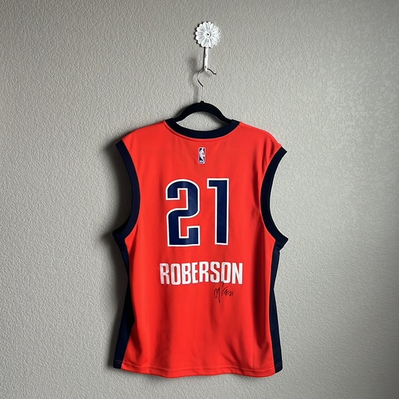 Adidas Autographed OKC Thunder André Roberson #21 Orange Jersey Size Medium - Picture 13 of 13